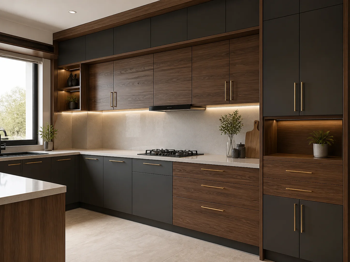 Walnut Charcoal Kitchen